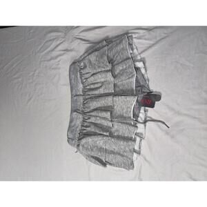 ROMWE Gray Ruffle Layered Mini Skirt